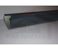 Hliníkový žľab 330 x 2000 Antracitový (Ral 7016)