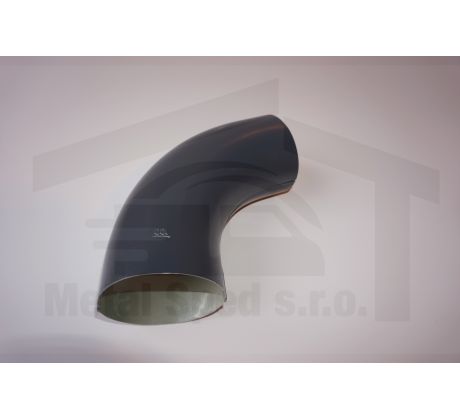 Hliníkové koleno 100/72 Antracitové (Ral 7016)