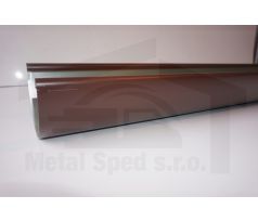 Hliníkový žľab 330 x 4000 Tmavohedý (Ral 8017)