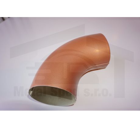 Hliníkové koleno 100/72 Medenohnedé (Ral 8003)