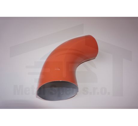 Hliníkové koleno 100/72 červené (Ral 3016)