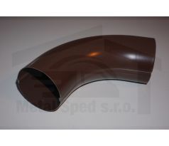 Hliníkové koleno 76/72 Tmavohnedé (Ral 8017)