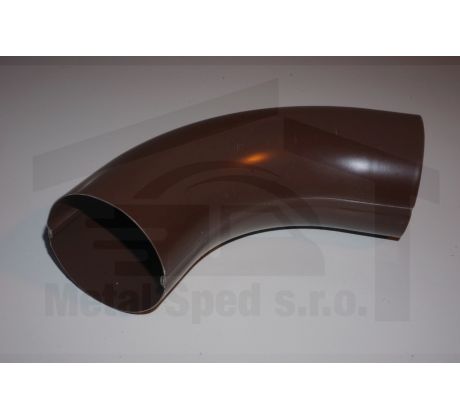 Hliníkové koleno 76/72 Tmavohnedé (Ral 8017)