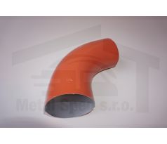 Hliníkové koleno 76/72 červené (Ral 3016)