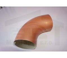 Hliníkové koleno 76/72 Medenohnedé (Ral 8003)