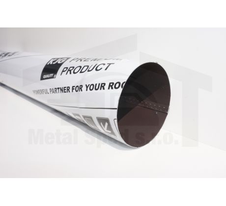 Oceľová zvodová rúra 330x3000 Tmavohnedá KJG   (Ral 8028)
