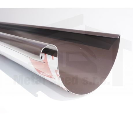 Oceľový žľab 330x4000  Tmavohnedý  KJG (Ral 8028/)