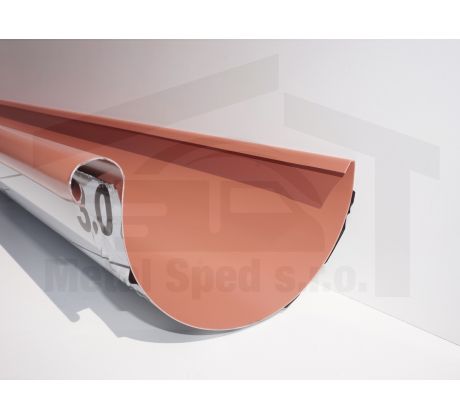 Oceľový žľab 330x4000  Tehločervený  KJG (Ral 8004)