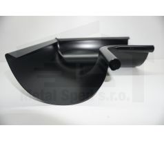 Oceľový roh vnútorný 330 Čierny KJG (Ral 9005)